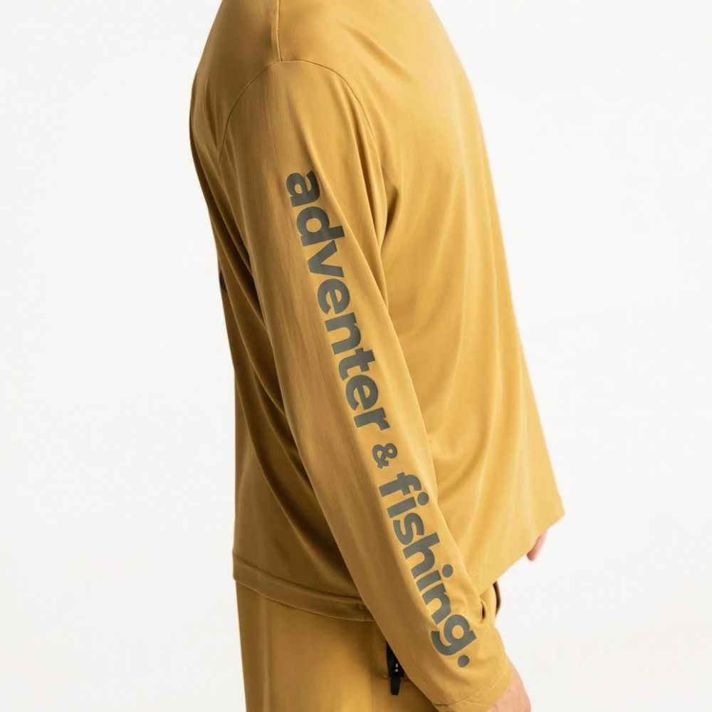 Marškinėliai Adventer & Fishing Functional Hooded UV T-Shirt Sand