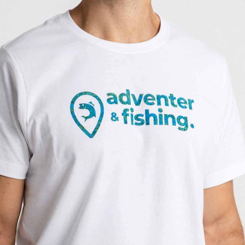 Marškinėliai Adventer & Fishing Short T-Shirt Baltas & Bluefin