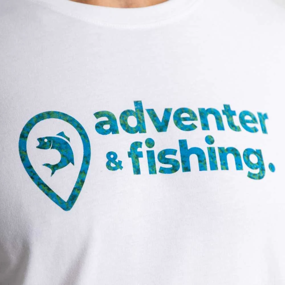 Marškinėliai Adventer & Fishing Short T-Shirt Baltas & Bluefin