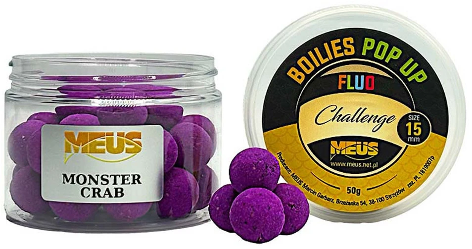 Boiliai Meus Challenge Pop Up Fluo 15mm - Monster Crab
