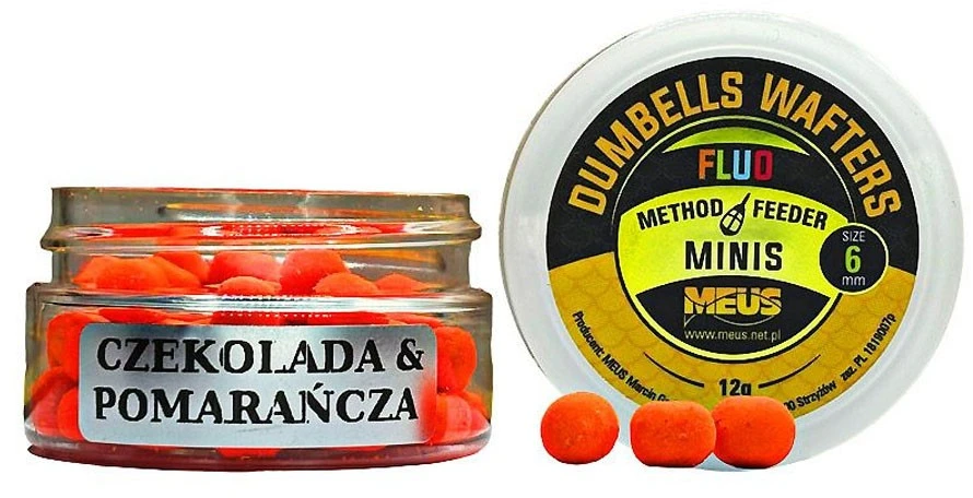 Meus Dumbells Wafters Minis 6mm - Chocolate & Oranžinis