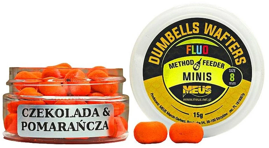 Meus Dumbells Wafters Minis 8mm - Chocolate & Oranžinis