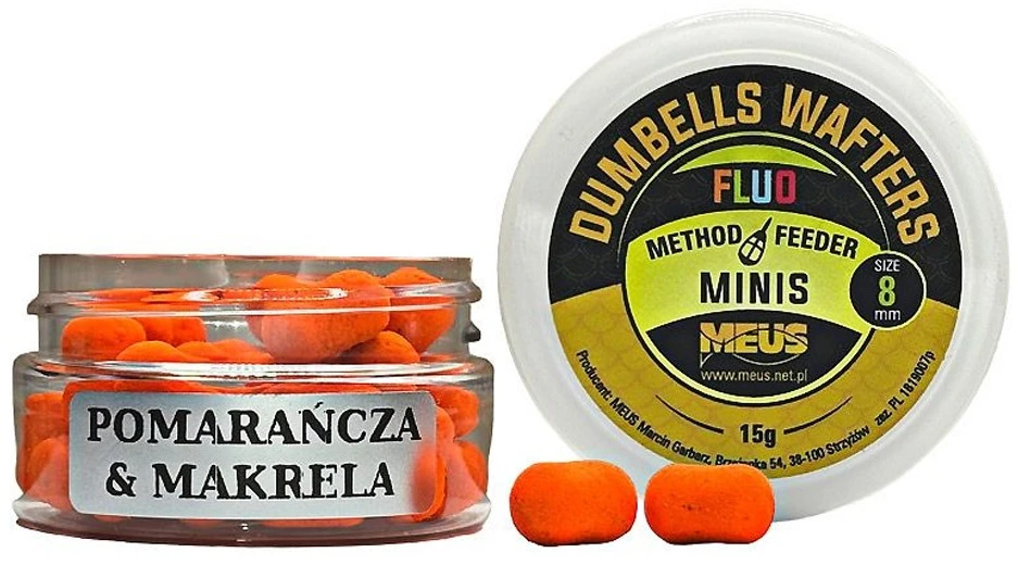 Meus Dumbells Wafters Minis 8mm - Oranžinis & Mackerel
