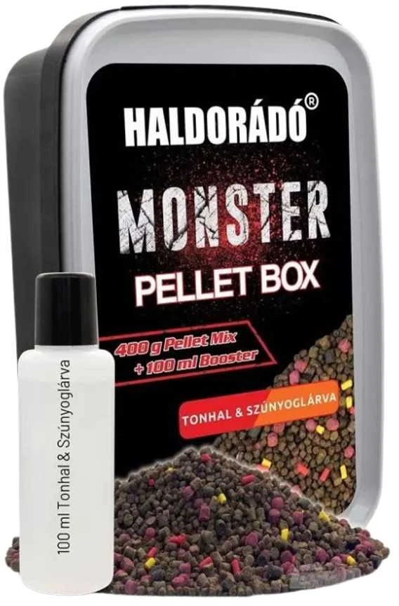 Peletės Haldorado Monster Pellet Box 400g - Squid & Bloodworm