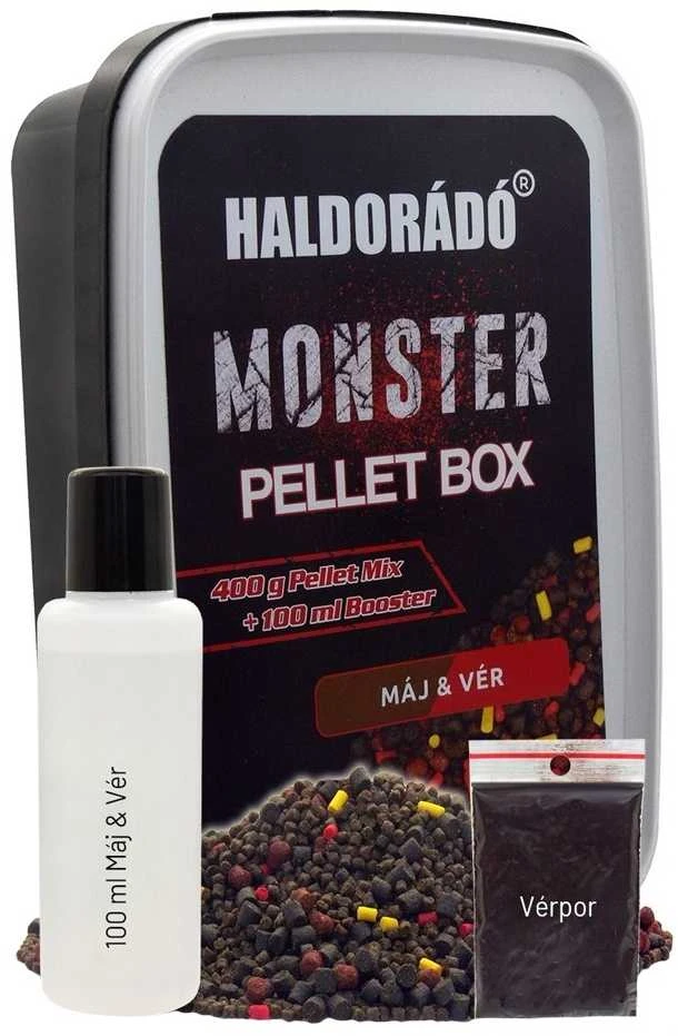 Peletės Haldorado Monster Pellet Box 400g - Liver Blood