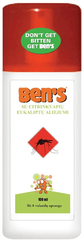 Bens logo Purškiamas repelentas Ben's Tender su citrinų ir eukaliptų aliejumi 100ml