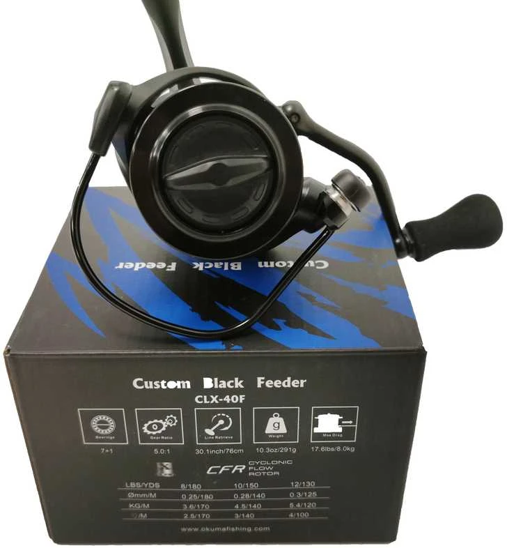 Ritė Okuma Custom Juodas Feeder CLX 40-55F