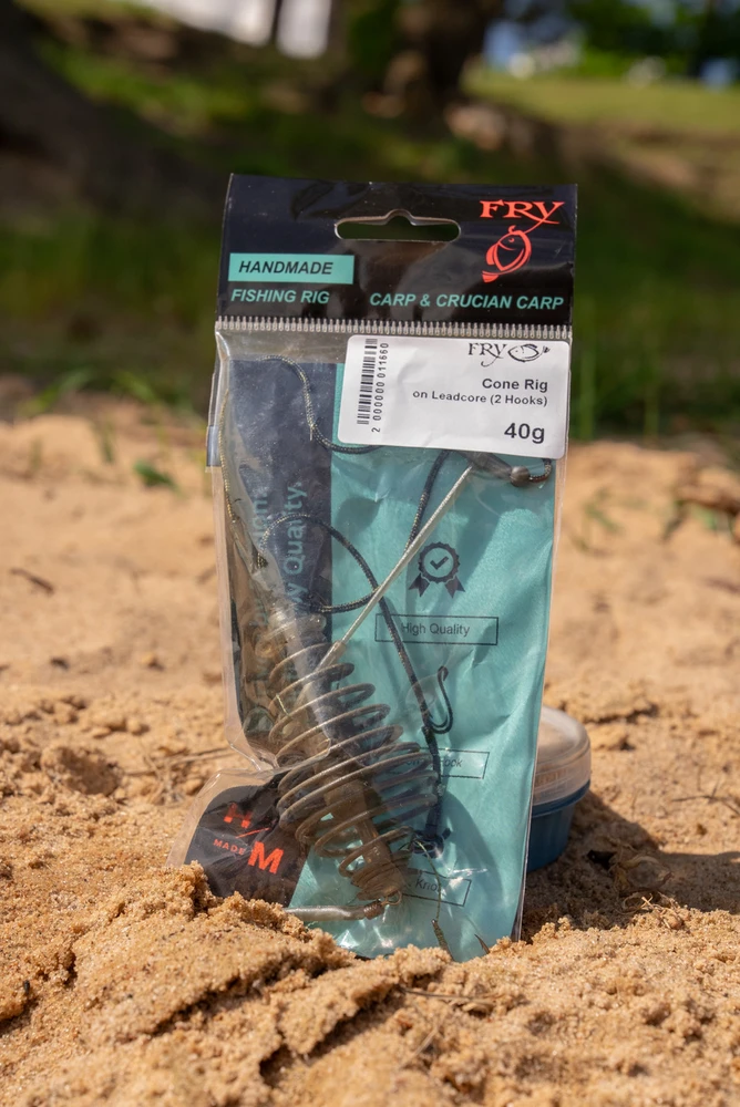 Sistema dugninei žūklei FRY Cone Rig on Leadcore 2 Hooks 30-50g