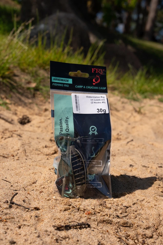 Sistema dugninei žūklei FRY Watermelon Rig On Leadcore 2 Hooks 30-50g