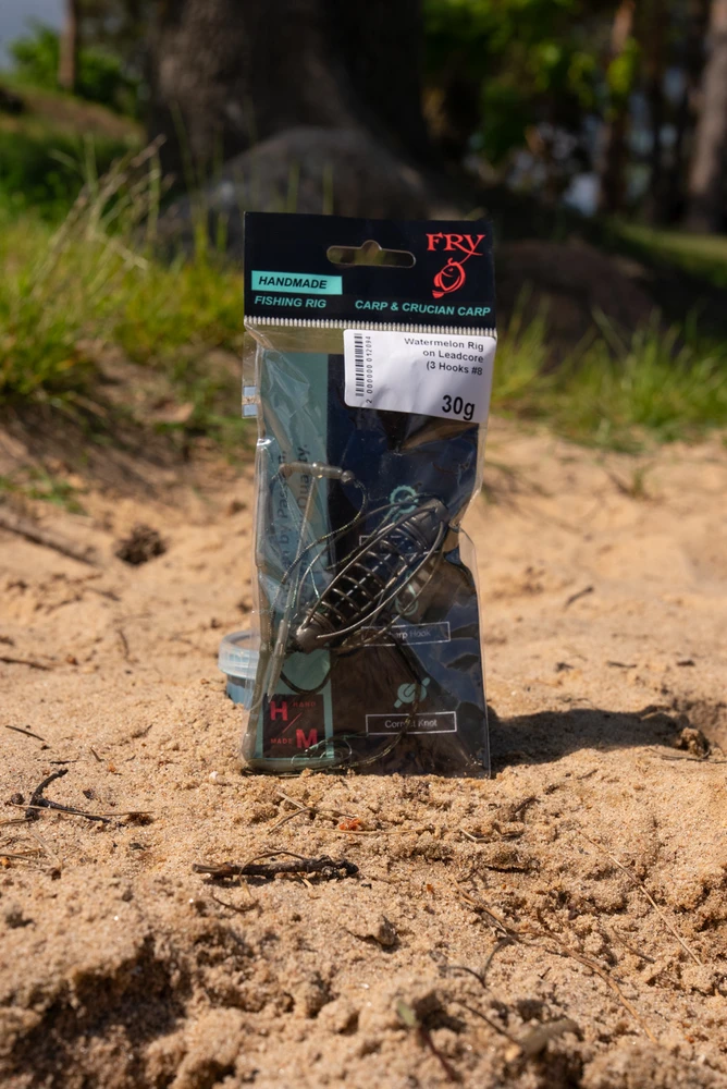 Sistema dugninei žūklei FRY Watermelon Rig On Leadcore 3 Hooks 30-50g