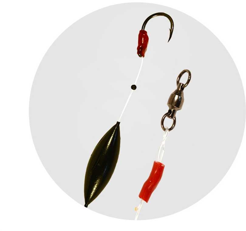Sistema šamų žūklei Wizard Monster Upose Mono Bottom Rig