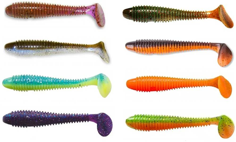 Spiningavimo masalas Crazy Fish Vibro Fat 4.7" (4 vnt.)