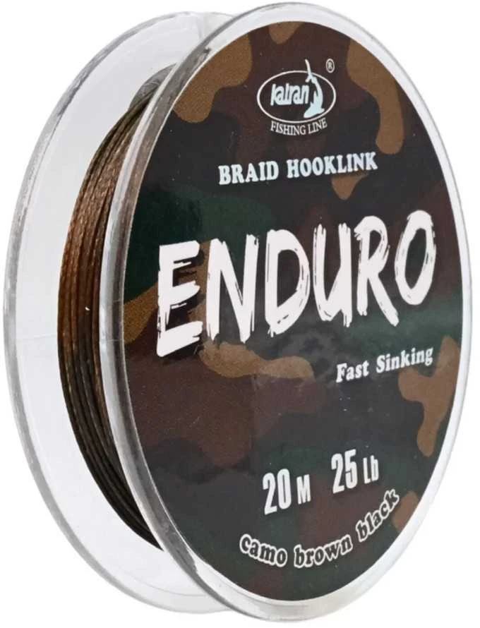 Valas pavadėliams Katran Enduro Braided hook links 20m
