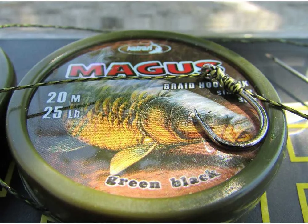 Valas pavadėliams Katran Magus Braided hook links 20m