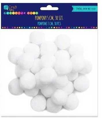 Dallprint Akriliniai burbuliukai,balti 5cm,30vnt.