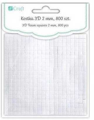 Dallprint Dvipusio lipnumo kvadratėliai 3D 5x5mm 2x400vnt.