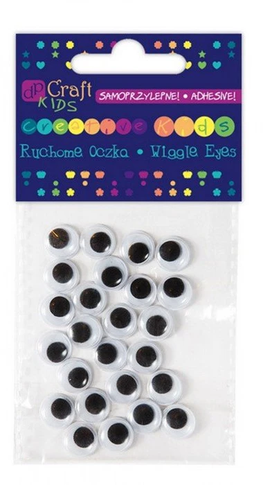 Dallprint Lipnios judančios akys, 10mm, 24vnt.