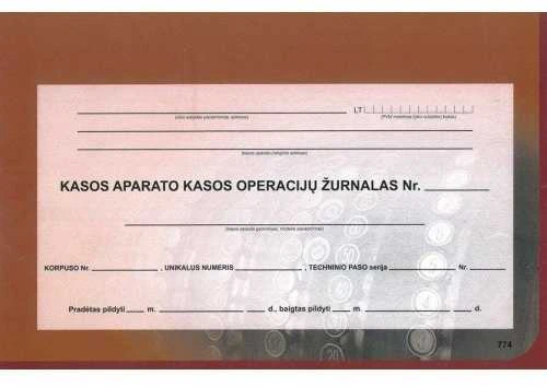 Technoinform EKA kasos operacijų žurnalas, horizontalus, A4+, 3-jų dalių virš.