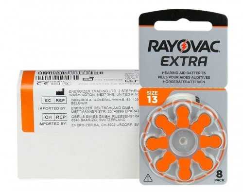 Elementai klausos aparatams RAYOVAC Extra, 13PR48, 8vnt