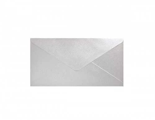 Galeria Papieru Vokai Galeri Papieru 80mmx160mm,150g/m2, 10vnt, šviesios perlų sidabrinės spalvos