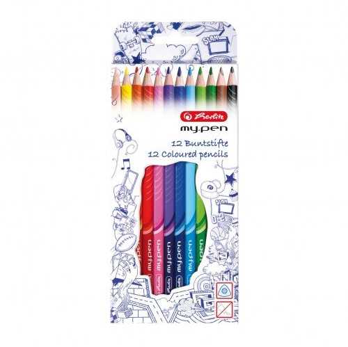 Herlitz Pieštukai my.pen spalvoti trikampai 12sp