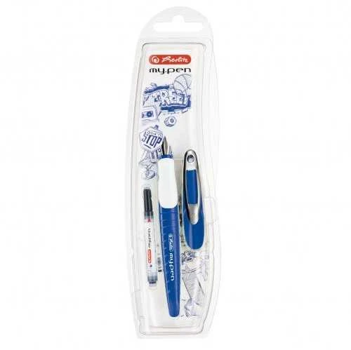 Herlitz Plunksnakotis M + kapsulė my.pen mėlynai-baltas bls