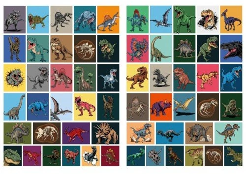 Ideyka Knygutė spalvinimui su lipdukais PLĖŠRIEJI DINOZAURAI