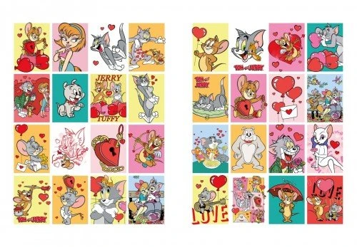 Ideyka Knygutė spalvinimui su lipdukais TOMAS ir DŽERIS: Valentino diena Warner Bros