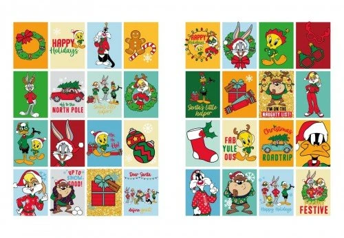 Ideyka Knygutė spalvinimui su lipdukais LOONEY TUNES: Linksmų Kalėdų Warner Bros