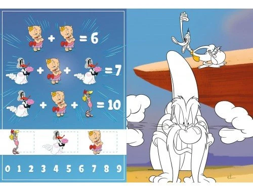 Ideyka Knygutė spalvinimui su lipdukais LOONEY TUNES: Juokingas zuikis Warner Bros