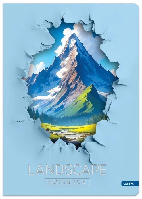 Sąsiuvinis Lastva Landscape, langeliais, A4, 96 lapų