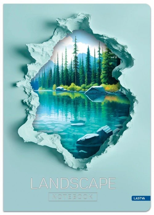 Sąsiuvinis Lastva Landscape, langeliais, A4, 96 lapų