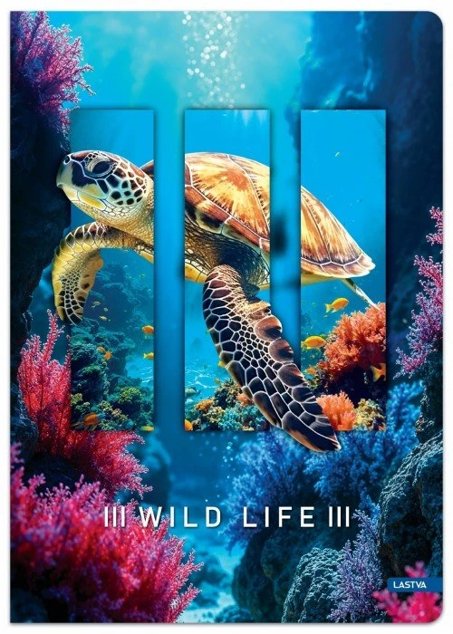 Lastva Knyga A4 96lap. 70g WILD LIFE lang.