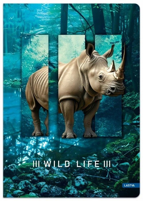 Lastva Knyga A4 96lap. 70g WILD LIFE lang.