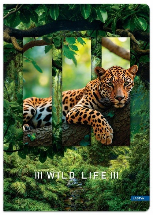 Lastva Knyga A5 96lap. 70g WILD LIFE lang.
