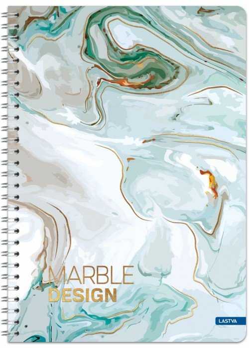 Lastva Knyga su spirale A4 80lap 70g lang MARBLE