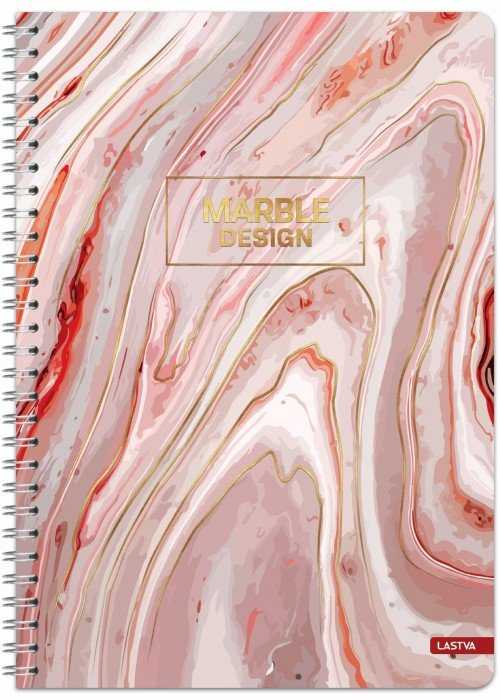 Lastva Knyga su spirale A5 80lap 70g lang MARBLE