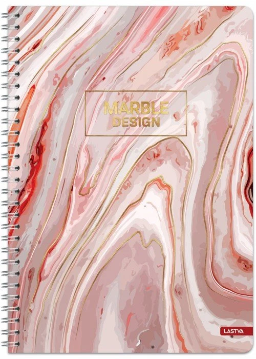 Lastva Knyga su spirale A5 80lap. 70g MARBLE linija