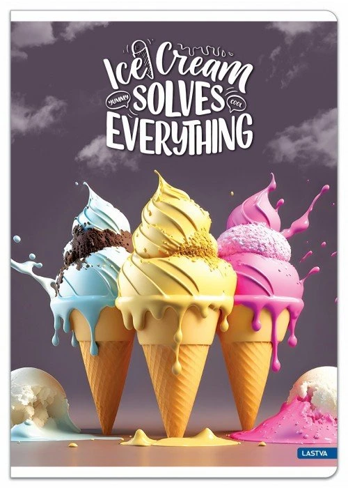 Lastva Sąsiuvinis A4 52lap. 70g ICE CREAM linija