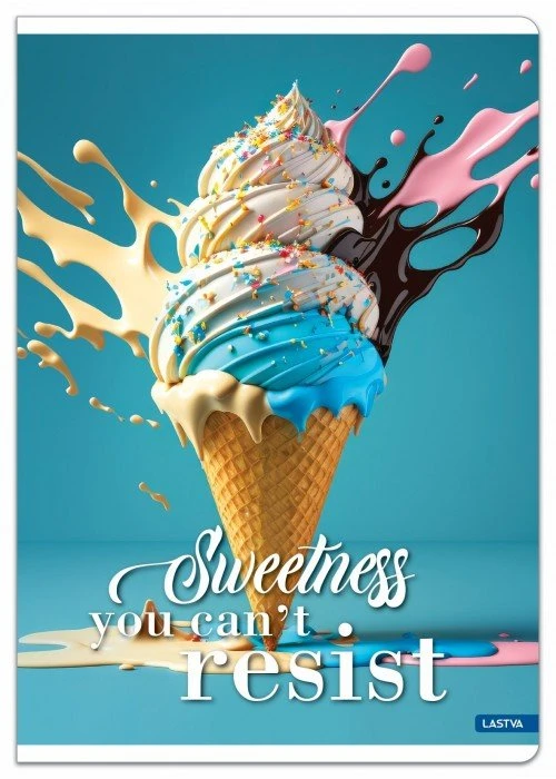 Lastva Sąsiuvinis A4 52lap. 70g ICE CREAM lang.