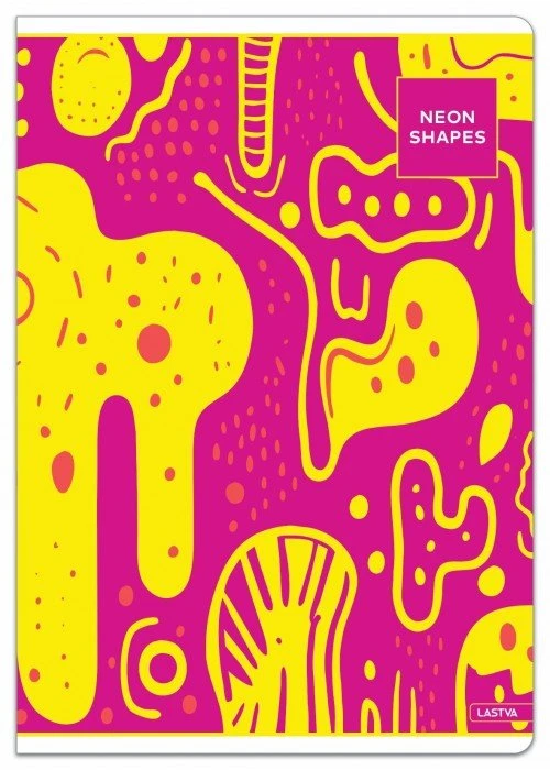 Lastva Sąsiuvinis A4 52lap. 80g NEON SHAPES lang.