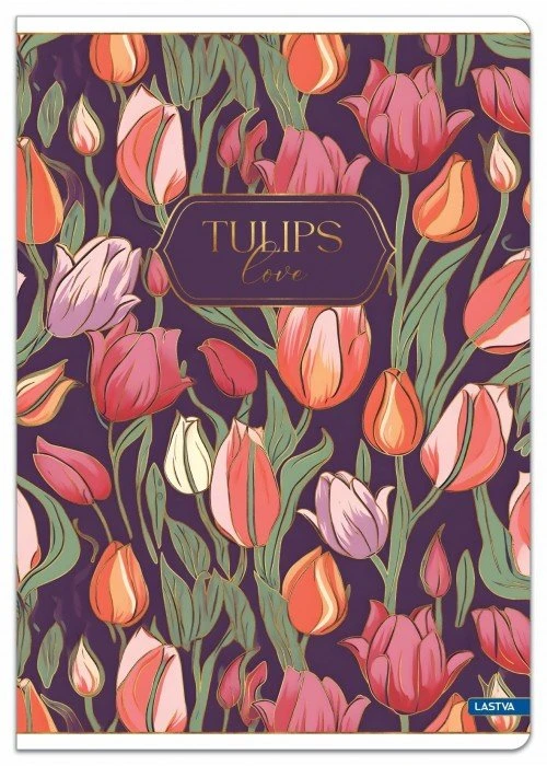 Lastva Sąsiuvinis A4 52lap. 80g TULIPS lang.