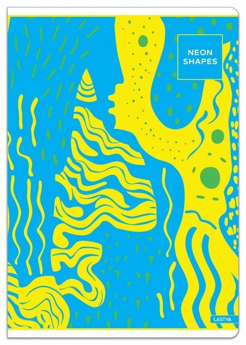 Lastva Sąsiuvinis A5 52lap. 80g NEON SHAPES lang.