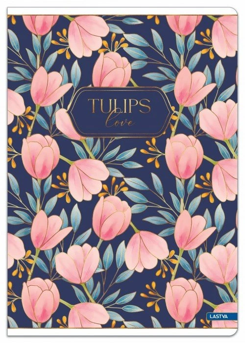 Lastva Sąsiuvinis A5 52lap. 80g TULIPS lang.