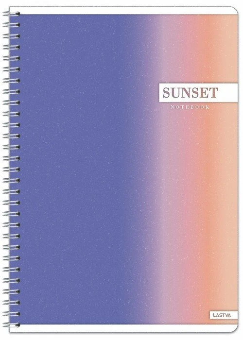 Lastva Sąsiuvinis su spirale A4 60lap. 70g SUNSET lang.