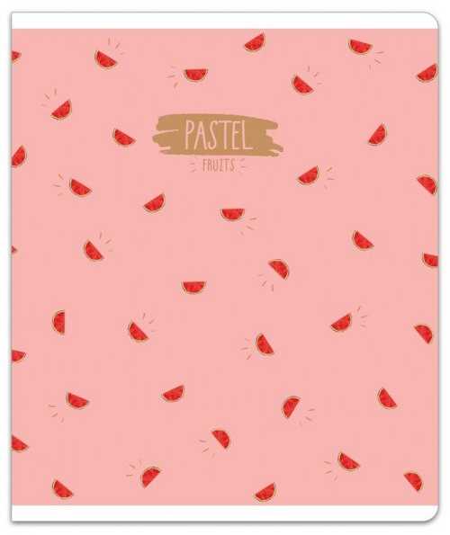 Lastva Sąsiuvinis(platus) A5 12lap 80g linija PASTEL FRUITS