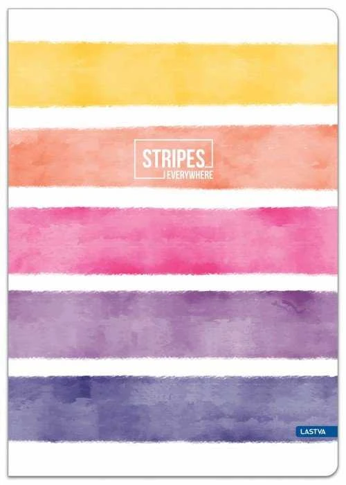 Lastva Sąsiuvinis(platus) A5 48lapų 80g langeliais STRIPES
