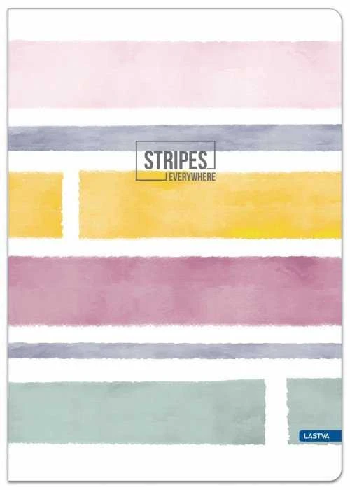 Lastva Sąsiuvinis(platus) A5 48lapų 80g langeliais STRIPES