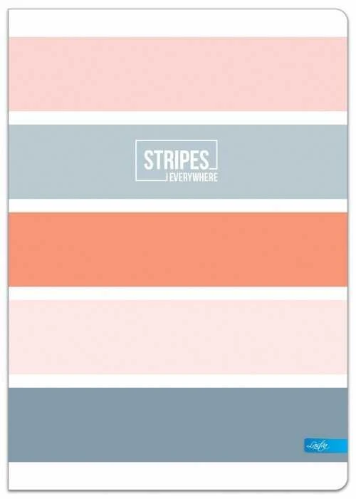 Lastva Sąsiuvinis(platus) A5 48lapų 80g langeliais STRIPES