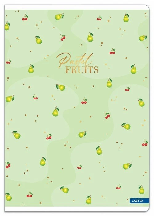 Lastva Sąsiuvinis(platus) A5 48 lap. 80 g linija PASTEL FRUITS